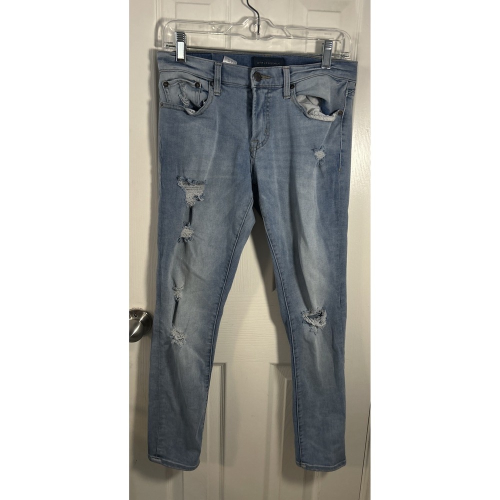 Men's Aeropostale Blue Flex Effect Skinny Jeans 29/30‎ Distressed